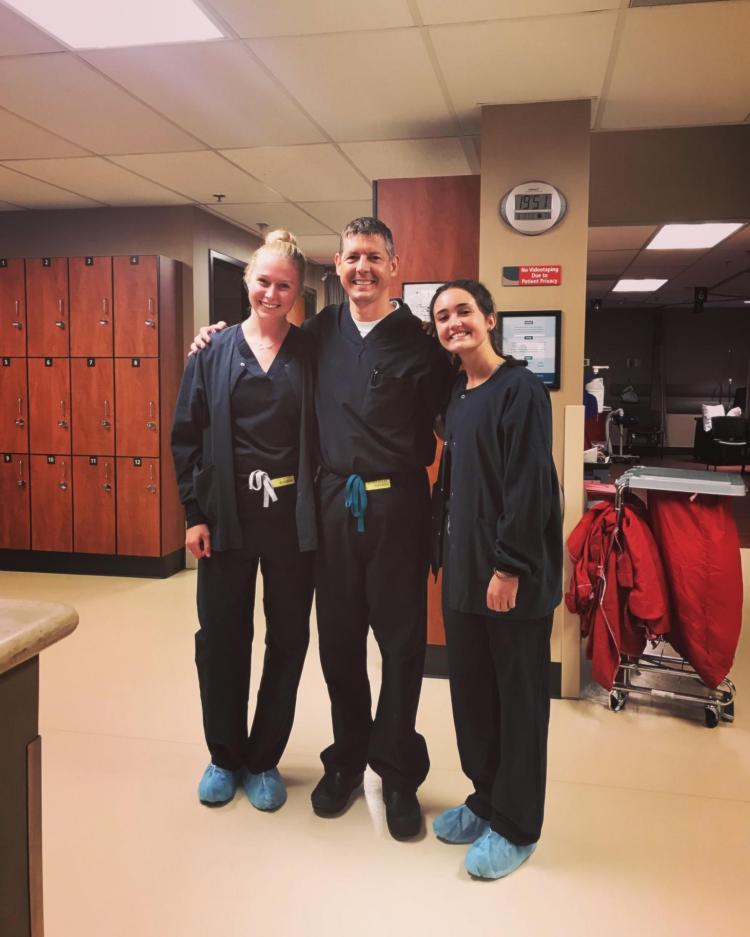 Prehealth students shadowing