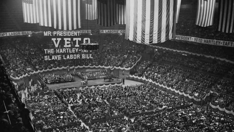 Rally against the Taft-Hartley Act