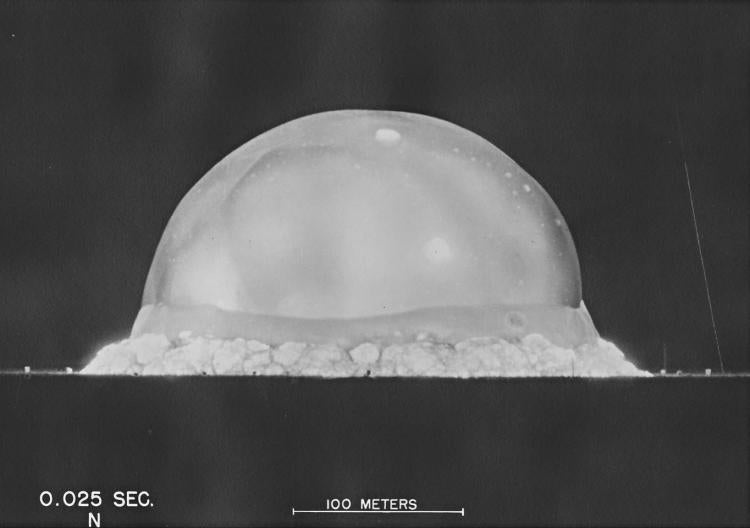Bartlett photographed the Trinity nuclear test in New Mexico.