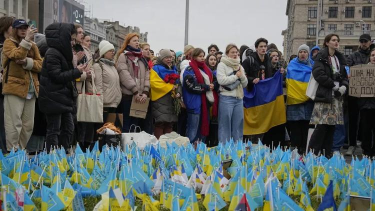 Ukrainians marking second anniversary of war