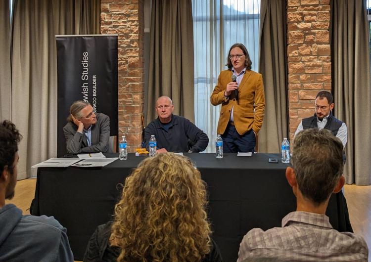 CU Boulder panelists discussing Israel-Hamas war
