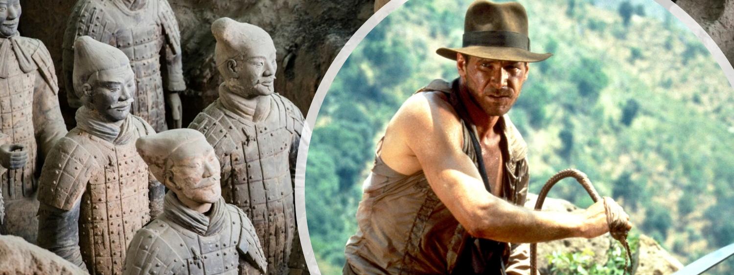 Terracotta Army and Harrison Ford as Indiana Jones