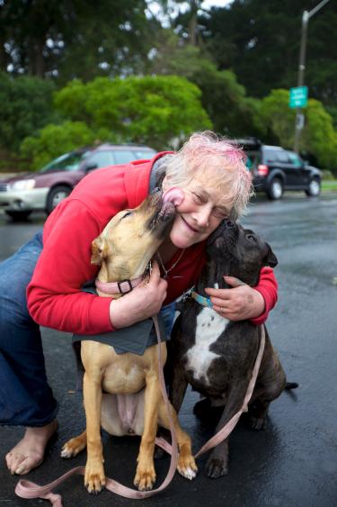 Woman with dog