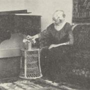 Grace Fleming van Sweringen Baur in her Boulder home. Photo courtesy of Carnegie Branch Library for Local History.