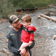 Travis and son fishing