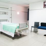 A hospital bed