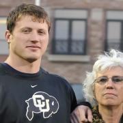 Nate Solder with his mother