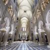 Interior aisle of restored Notre Dame de Paris