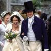 Jennifer Ehle and Colin Firth in wedding scene as Elizabeth Bennet and Mr. Darcy
