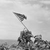 Marines raising U.S. flag on Iwo Jima