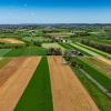 aerial view of diversified farm fields