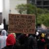 Racism protest sign