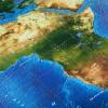 African continent on globe