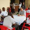 Participants in a modern cell-biology ‘boot camp’ in Ghana pause for reflection during the course. Photo courtesy of Dick Macintosh.