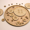 Wood Apollonian circle packing puzzle