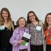 Rose Ann Bershenyi and scholarship recipients