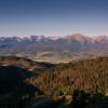 The spruce bark beetle kill in the Gore Range stretches from Dillon many miles to the north.Photo by Jeff Mitton