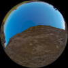 A petroglyph of an eclipse is seen with a wide-angle lens in a photograph at Chaco Canyon, where CU-Boulder researchers captured a rare Aurora Borealis in the southern night sky. Photo courtesy of Fiske Planetarium.