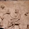 Marble bas-relief of Euripides