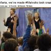 Students raising hands