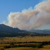 Smoke over mountains
