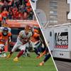 Denver Broncos play Washington Chiefs; Fox News truck