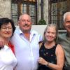 (From left to right) Dr. Karin Schuster, professor Wolfgang Schuster (Berlin Frei Universit), Sharron Land Gegenheimer and Dr. Bernd Kottmann reunited in Munich, Germany in 2019.