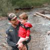 Travis and son fishing