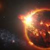 An artist rendition of a superflare