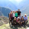 Students together on Machu Picchu
