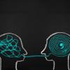 Illustration of two heads talking