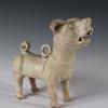 This figurine of a dog by an unidentified Chinese artist dates to the Han Dynasty (206 BCE – 220 CE) and was crafted with earthenware with green and iridescent glaze. It is part of a large gift from Warren and Shirley King to the CU Art Museum. Photo by Jeff Wells.
