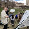 MacGregor and Connors’s students pointing their radio antennas.