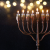 illuminated menorah
