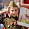 Child in the Red Army uniforms