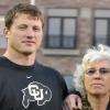 Nate Solder with his mother