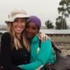 Beth Osnes, CU associate professor of theatre and dance, hugs Zinet, an Ethiopian woman. Their lives weave a human tapestry through a new movie, "Mother: Caring Our Way Out of the Population Dilemma."