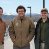At the  75th Street Wastewater Treatment Facility are, from left to right: Chris Douville, the city of Boulder’s coordinator of wastewatertTreatment; Cole Sigmon, process optimization specialist; David Bortz, assistant professor of applied mathematics at the University of Colorado Boulder. Photo by Noah Larsen.