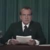Richard Nixon giving speech resigning the presidency