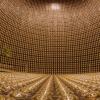 Interior of the Super-Kamiokande observatory, which detects neutrinos in the T2K Experiment.