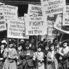 Early 20th century picket line