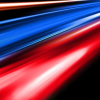 blue and red light