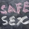 "Safe Sex" chalk sign