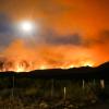 wildfire on the hillside