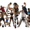 Athletes charging forward