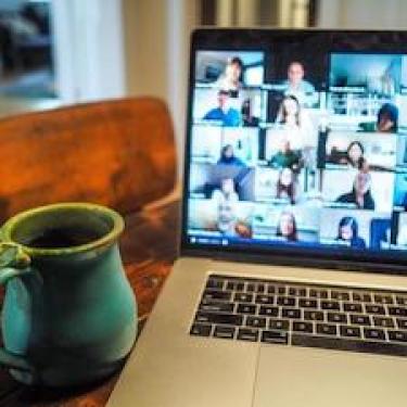 Computer Screen and Coffee Mug