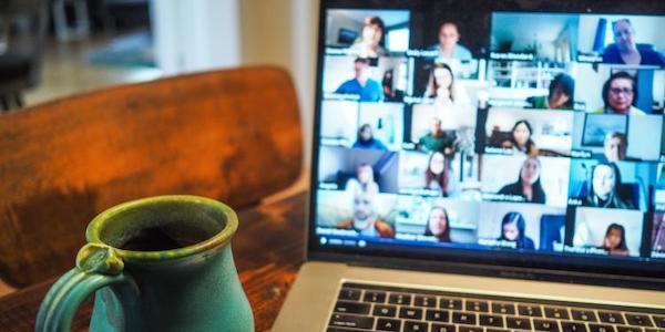 Computer Screen and Coffee Mug