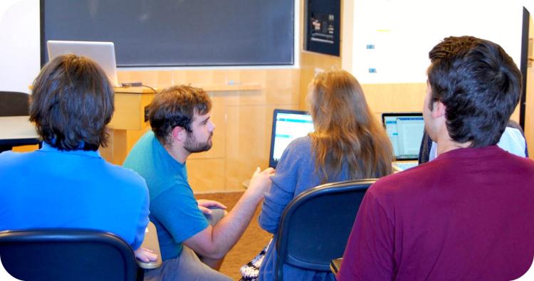Student Fellow Supporting Students in Class with Wordpress