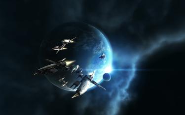 Spaceship video game wallpaper