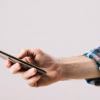Man using a smartphone